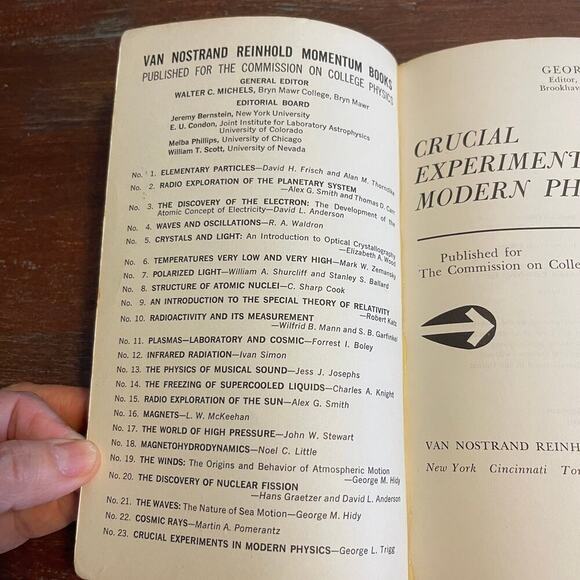 Crucial Experiments in Modern Physics by George L. Trigg Book - Picture 3 of 5